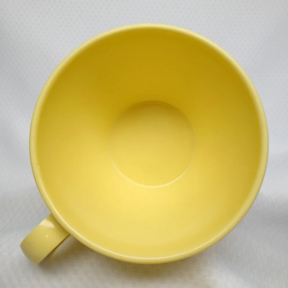 Windsor Melmac Yellow Coffee Cups Mugs 404-6 404-7 Set 2 Mid Century Retro Diner